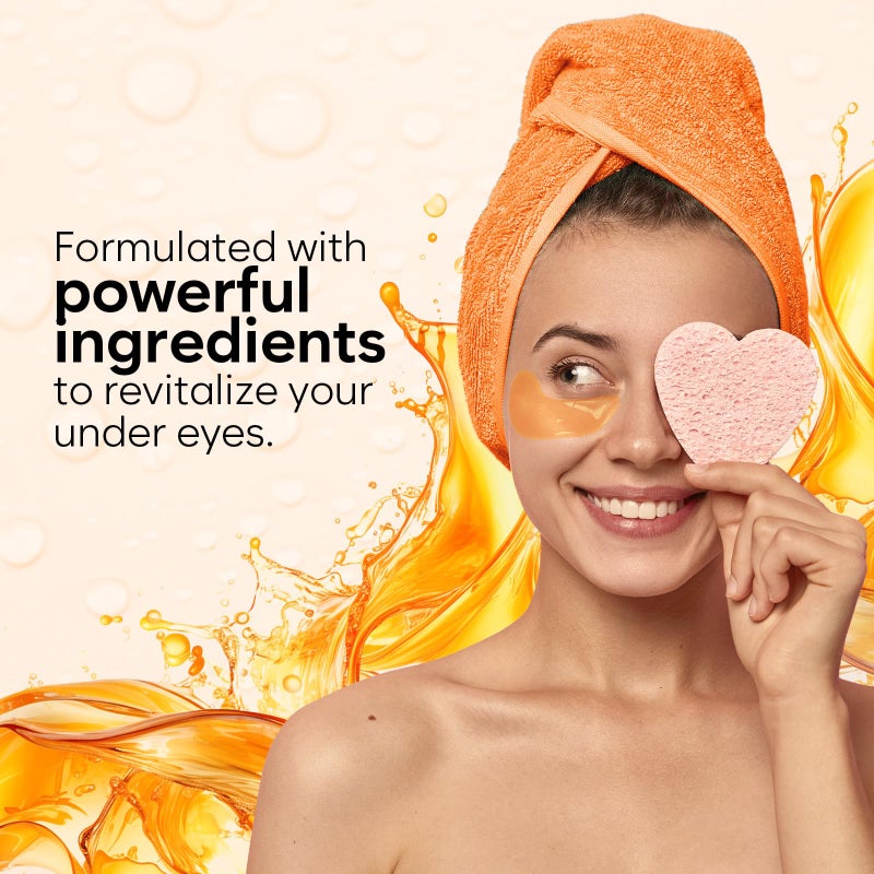 BLOOMORA Vitamin C & Caffeine Under Eye Patches (30 Pairs), Under Eye Mask for Puffy Eyes, Appearance of Dark Circles, Smoothing & Hydration, Self Care & Skincare Gifts for Women, Patch Yeux - Image 5