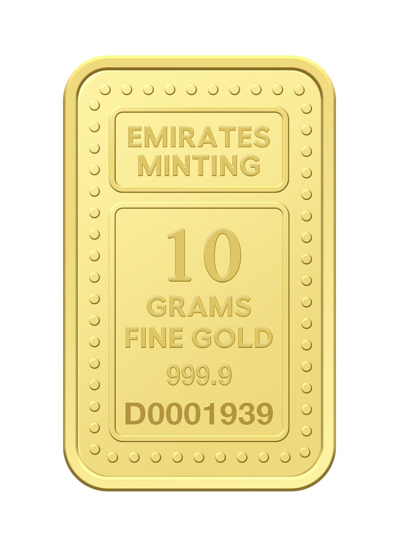 EMIRATES MINTING - Emirates Minting 10 Grams UAE Heritage Building Gold Bar 999.9 Purity - Image 1