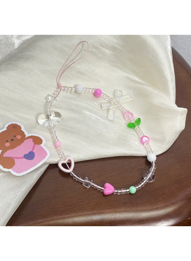 NIBEMINENT Phone Charm/ Chain Strap for Women Girls, Cute Cartoon Cell Phone Case Lanyard Wrist Strap