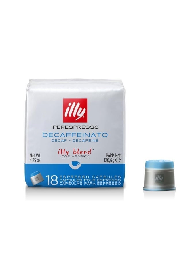 Illy Iperespresso Decaf Coffee Capsules, 100% Arabica, Medium Roast, Light & Smooth Flavor, Single-Serve, Compatible with illy Iperespresso Machines - Image 1