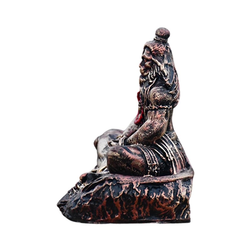 Saugat Traders Meditating Hanuman Idol Ram Lalla in Heart for Car Dashboard Golden Bahubali Hanuman Ji Murti for Home Temple Sitting Dhyan Mudra Mahabali Statue Religious Gift - Image 5