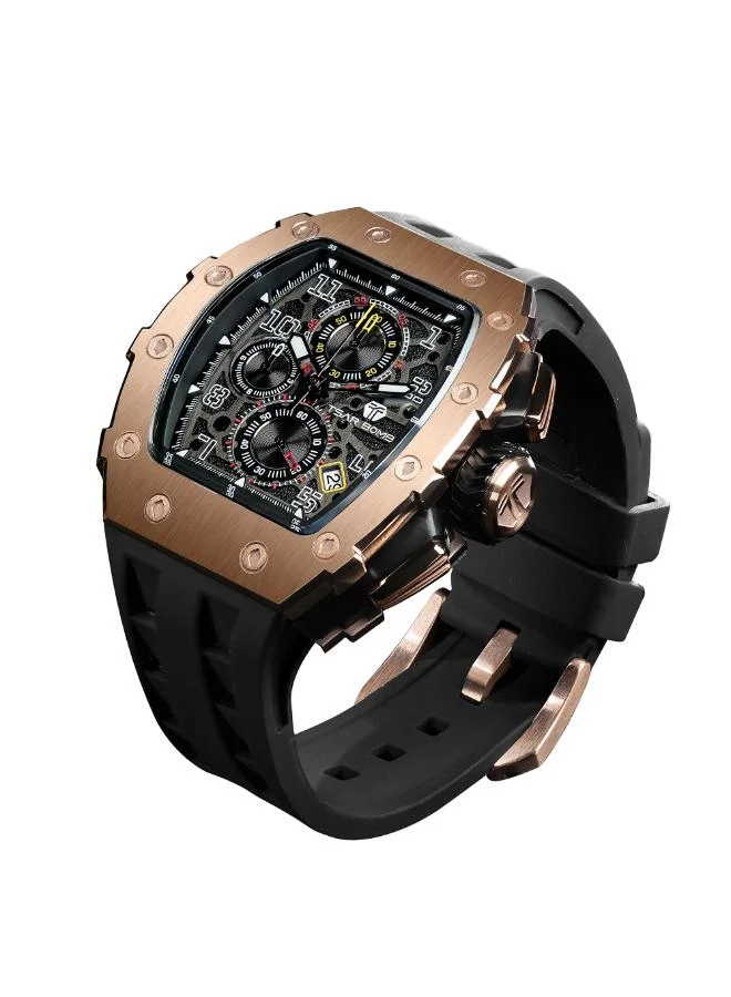 TSAR BOMBA Men's Silicone Analog Watch TB8204Q-35 - 43.5*50.5 mm