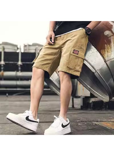 Generic Men's Summer Five-point Pants Breathable Trendy Large Size Pants Casual Large Pants Quick-drying Student Workwear Shorts Men's  - Image 1