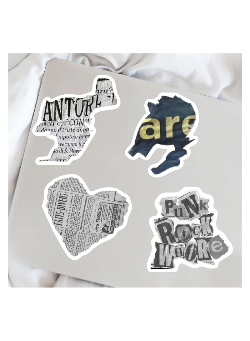 SYOSI 52pcs Retro Typewriter Style Quotes Stickers Journaling Stickers Aesthetic Laptop Stickers Decals Waterproof Aesthetic Words Scrapbook Sticker for Water Bottle Laptop Computer Skateboard - Image 2