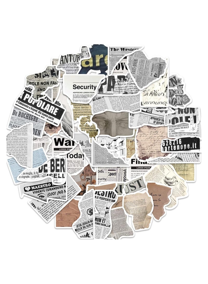 SYOSI 52pcs Retro Typewriter Style Quotes Stickers Journaling Stickers Aesthetic Laptop Stickers Decals Waterproof Aesthetic Words Scrapbook Sticker for Water Bottle Laptop Computer Skateboard - Image 4