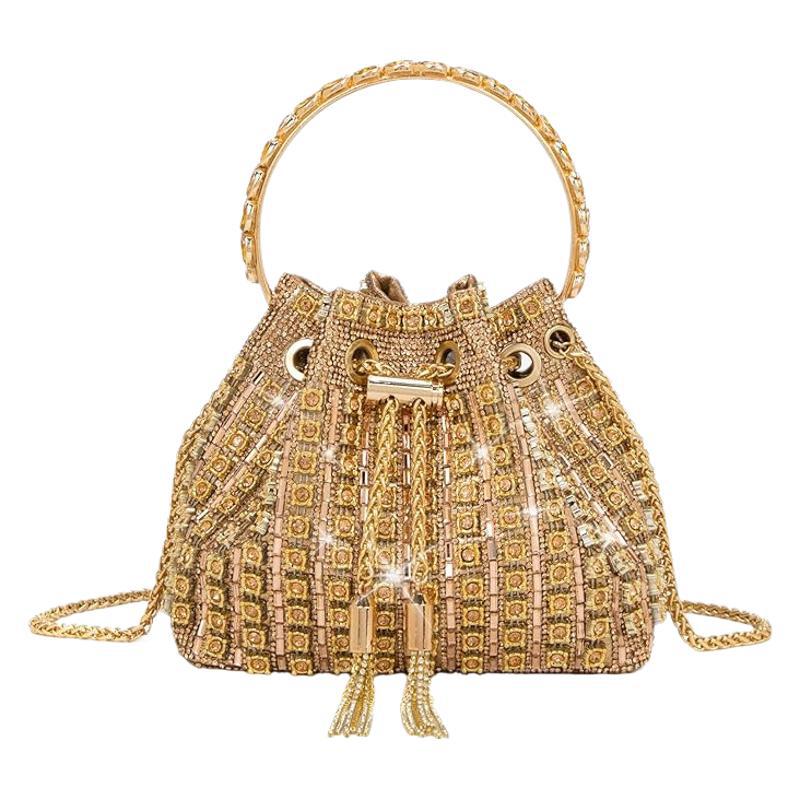 حقيبة دلو بسلسلة مرصعة بالكريستال لسهرة - Image 3