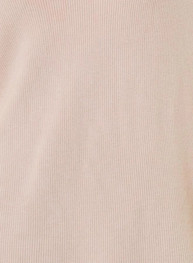 تايك تو سترة صوفية محبوكة بياقة على شكل حرف