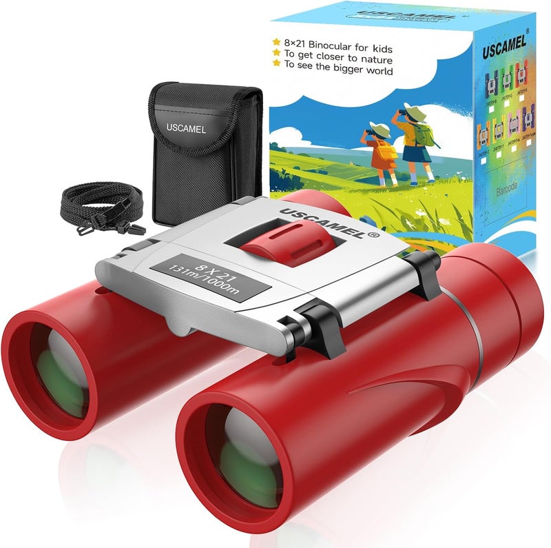 USCAMEL Binoculars Kids,Small 8×21 Binoculars Adults, Mini Binocular for Bird Watching and Hunting - Image 1