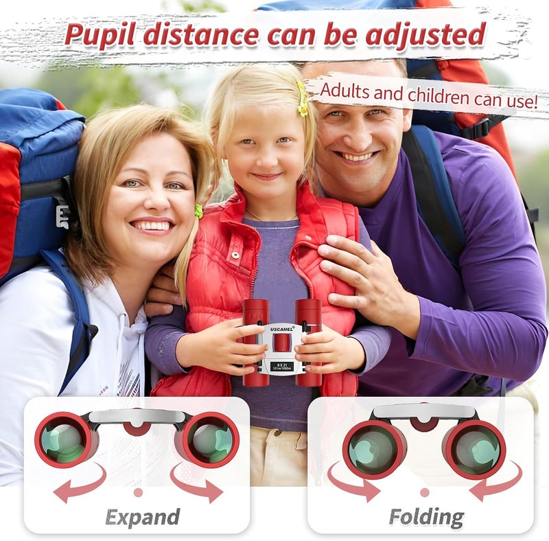 USCAMEL Binoculars Kids,Small 8×21 Binoculars Adults, Mini Binocular for Bird Watching and Hunting - Image 5