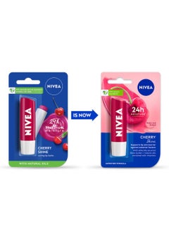 Nivea NIVEA Cherry Shine 4.8g Lip Balm|24 H Melt in Moisture Formula|Natural Oils|Glossy Finish,4.8 g (Pack of 1)  - Image 2