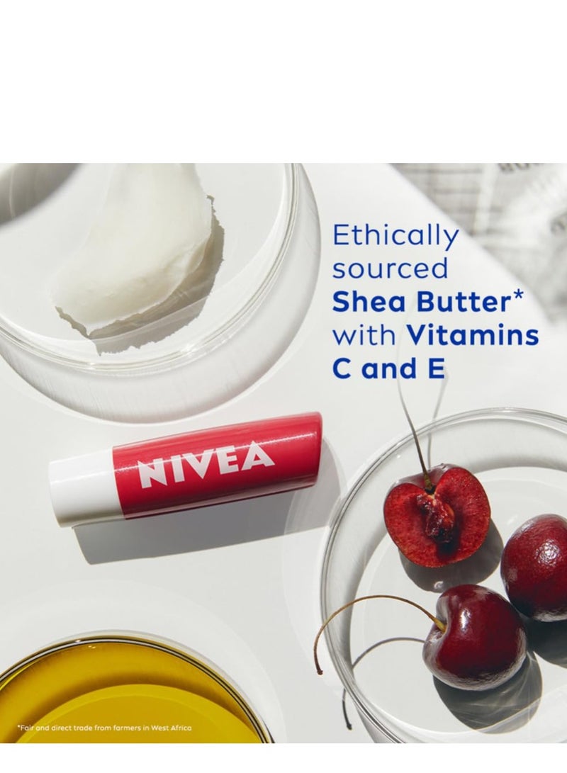 نيفيا مرطب شفاه نيفيا شيري شاين 4.8 غ | تركيبة ترطيب تدوم 24 ساعة | زيوت طبيعية | لمسة نهائية لامعة، 4.8 غ (عبوة من قطعة واحدة) - Image 4