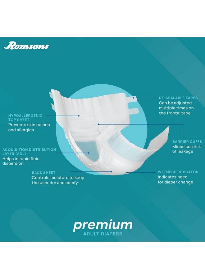 dignity حفاضات دجنسيتي المتميزة للبالغين بنمط الشريط - 10 قطع (كبير جداً) مع نواة فائقة الامتصاص، مؤشر الرطوبة، مقاس الخصر 48" - 57"، 10 قطع/عبوة (عبوة واحدة) - Image 3