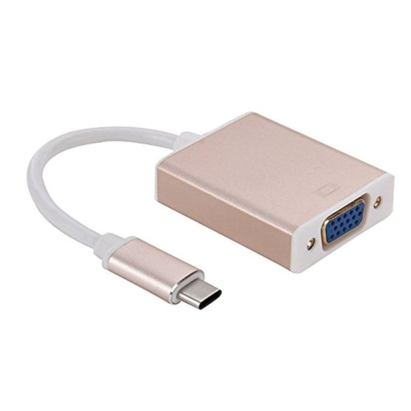 BigPlayer USB Type-C to VGA Adapter | USB-C to VGA Converter Cable for MacBook, Laptop, Smartphone, Projector, Monitor | Full HD 1080P Display Support – Plug & Play (Multicolor) - Image 1