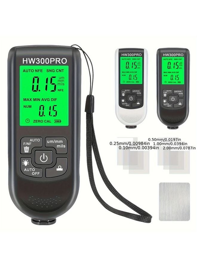 Black Digital Thickness Gauge 0 15mm Precision Backlit LCD USB Charging Car Mount - Image 2