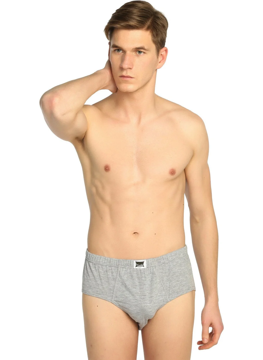 Tutku 12 Pieces Gray Color Combed Cotton Panties