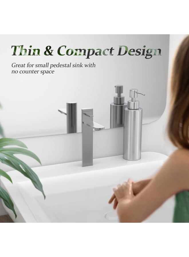 Stainless Steel Countertop Soap Dispenser - Rust and Leak Proof Liquid Hand Soap Pump Bottle for Kitchen, Bathroom and Countertop Hand Dish Lotion (Size : 350ml) - Image 2