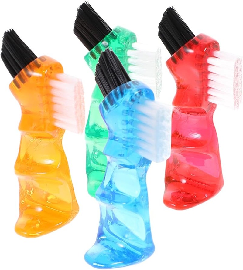 4Pcs Denture Brush Soft Toothbrush For Adults Double Sided Retainer Cleaner - Image 2