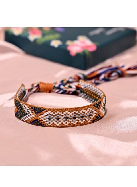 Adjustable woven women bracelet with distinctive design
