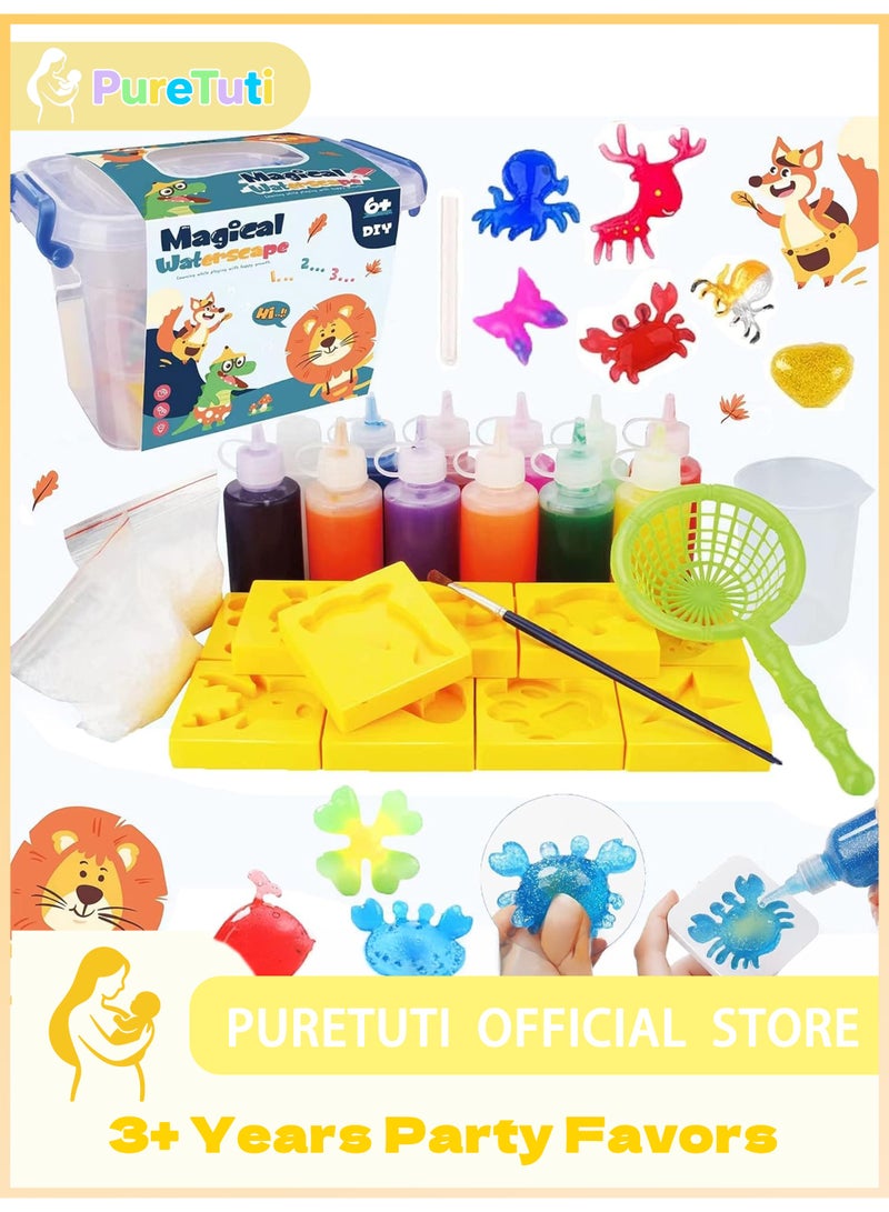 Magic Water Elf Beads Toy Set with Box,DIY Maker kit, Jelly Sea Animal Creature, Sensory Bin Set,Toys for 3+Year Old Boys Girls, Party Favors, Goodie Bags Fillers, Birthday Day Gifts and Prize - Image 1