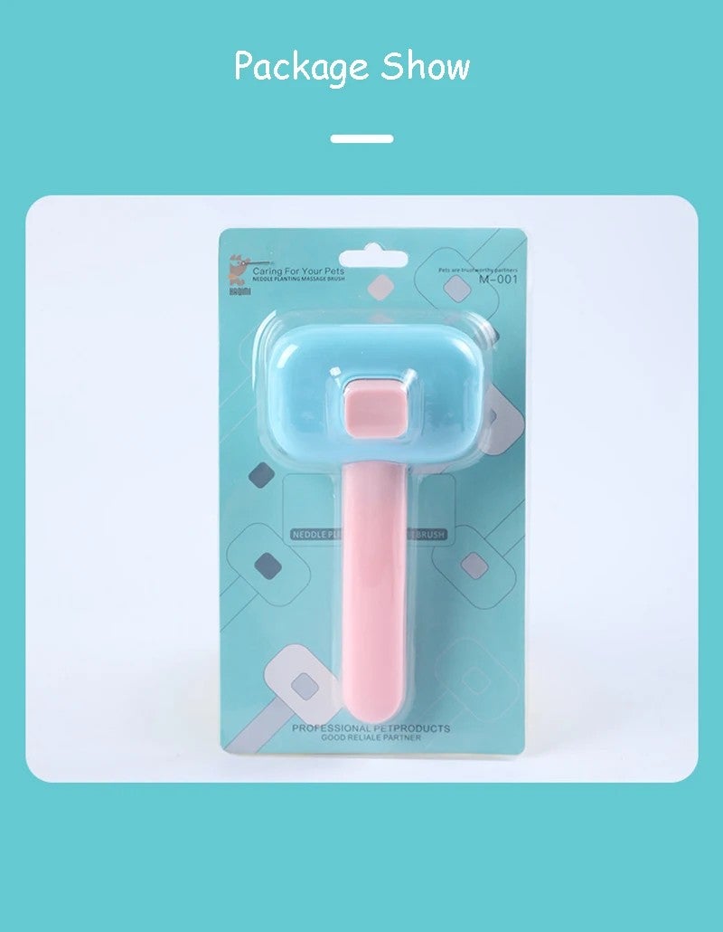 Y&D Self Cleaning Slicker Brush for Dogs Cats - Long Pin Pet Grooming Tool Reduces Shedding & Mats - Soft Hair Needle Brush for Long & Short Hair - Image 5