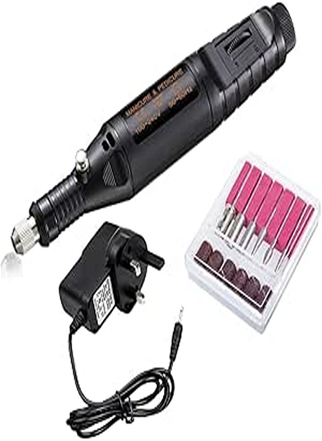 Garberiel Garberiel Electric Nail File Drill Manicure Pedicure Machine Sets Portable Kit Salon Nail Art DIY (Black) 