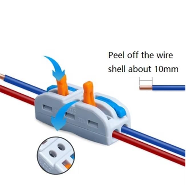 Gopendra Wire Clip Connector, Universal Connection Terminals, Circuit Inline Splices Electric Connectors, Quick Connect & Freely Assemble Electrical Splicing Kit for Compact (2 In 2 Out, 5) - Image 4