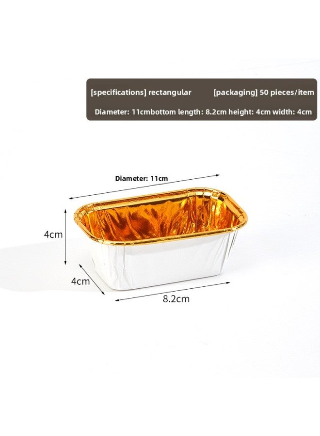 Wholesale Roll-up Square Mafen Cup Paper Holder High Temperature Resistant Food Grade Baking Oven Special Square Cake Cup 