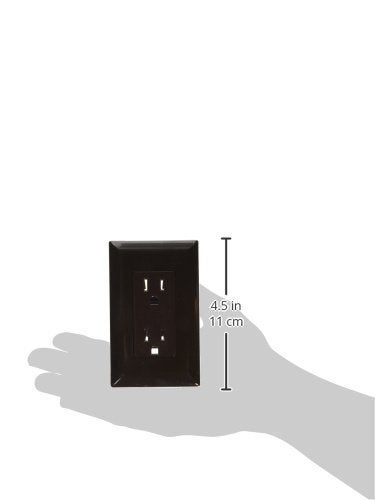 RV Designer S815, Self Contained Dual Outlet with Cover Plate, Brown, AC Electrical - Image 3