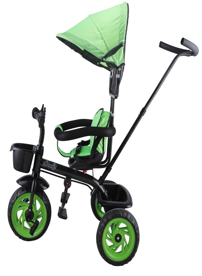 JoyRide Stroller Tricycle| Baby Trike|Tricycle with Canopy and Parental Adjust Push Handle for Kids|Boys|Girls Age Group 1.5 to 5 Years (Green) - Image 2