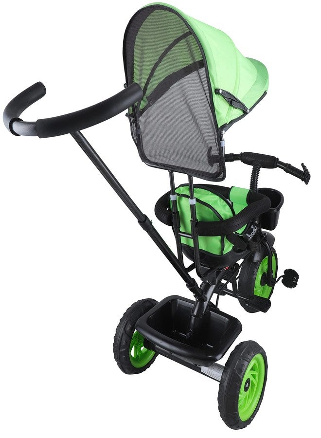 JoyRide Stroller Tricycle| Baby Trike|Tricycle with Canopy and Parental Adjust Push Handle for Kids|Boys|Girls Age Group 1.5 to 5 Years (Green) - Image 4
