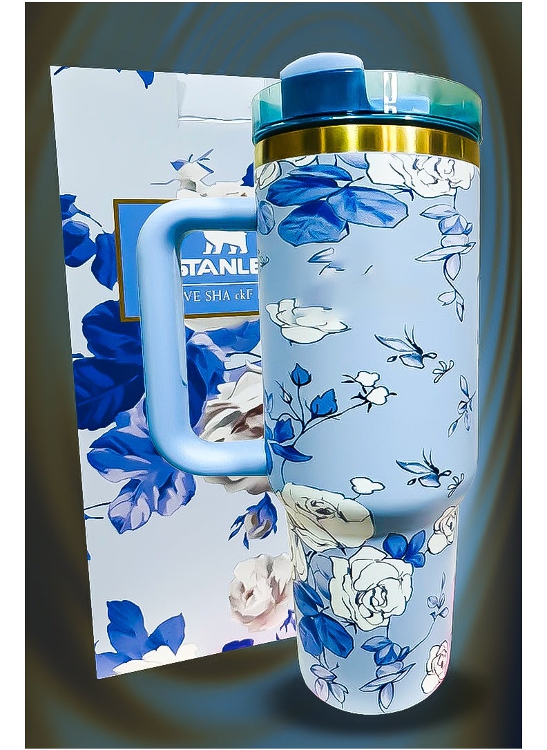 Stanley 40oz Tumbler Stainless Steel Travel Mug with Reusable Straw BPA Free Sustainable and Dishwasher Safe with Leakproof FlowState Lid Double Wall Insulation Keeps Beverages Hot for 16 Hours and Cold for 24 Hours Slim Base Fits Most Vehicle Cup Holders Durable Ergonomic Handle for Travel Outdoor and Daily Use