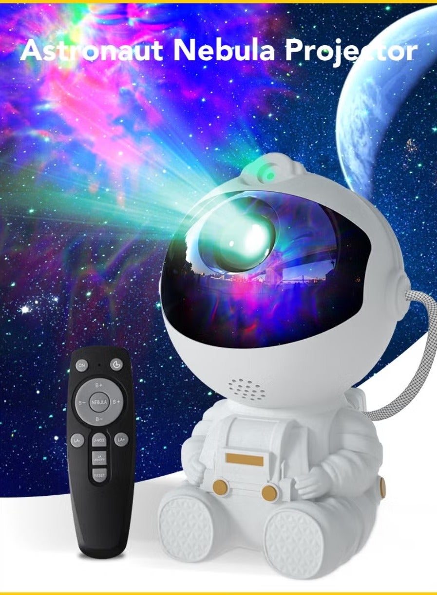 Astronaut Nebula Projector Night Light with Remote & Timer, 360°Adjustable LED Galaxy Star Projector Night Lamp for Kids Room, Home Decor, Bedroom, Party, Gaming Room, Camping & Car
