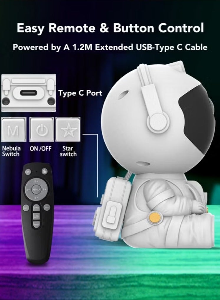 milkyway Astronaut Nebula Projector Night Light with Remote & Timer, 360°Adjustable LED Galaxy Star Projector Night Lamp for Kids Room, Home Decor, Bedroom, Party, Gaming Room, Camping & Car - Image 4