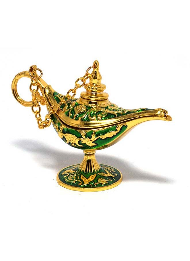 immatgar Aladdin Magic Genie Lamps - Classic Vintage Legend Magic Genie Light Costume Lamp for Home Wedding Table Decoration (Shape1 - Golden Green - 7 CM Width)  - Image 1