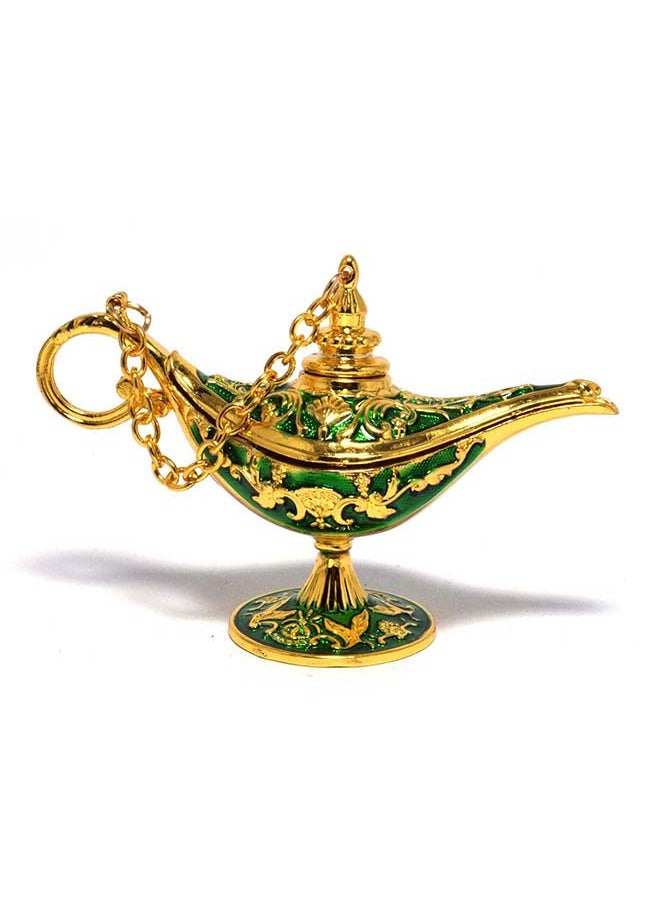 immatgar Aladdin Magic Genie Lamps - Classic Vintage Legend Magic Genie Light Costume Lamp for Home Wedding Table Decoration (Shape1 - Golden Green - 7 CM Width)  - Image 2