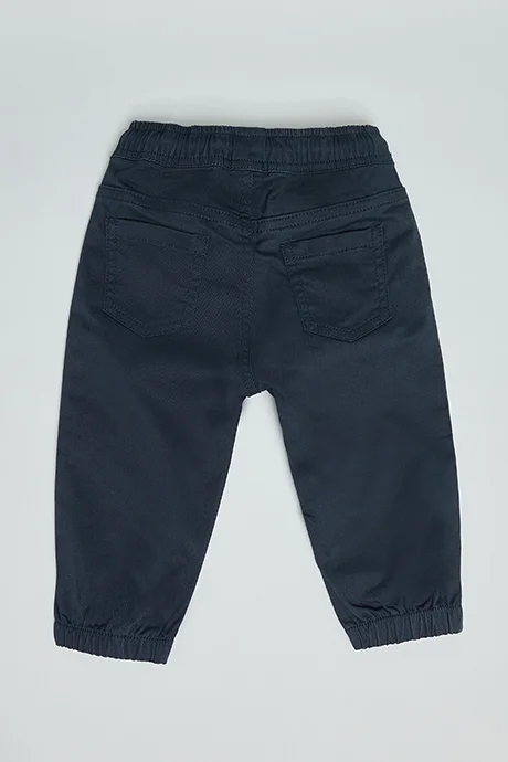 أر أند بي Solid Jogger Pants with Drawstring Waist