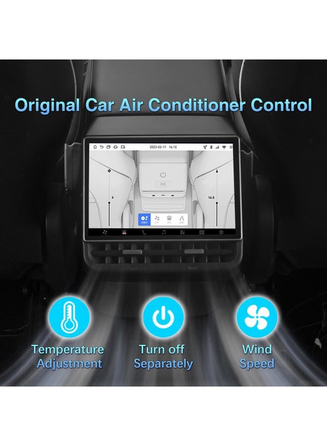 Osemall 8.66 Inch Rear Display Screen Compatible with Tesla Model 3 19-23&Y19-24, Android 13 Supports HD Movie Watching,4+64G,8-core, Supports seat Adjustment and Rear air Conditioning - Image 3