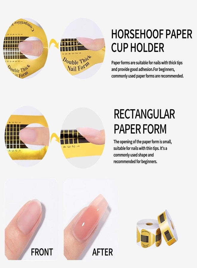 SULLMAR Nail Forms for Builder Gel 100pcs Nail Extension Forms Beautiful for DIY at Home Nail Forms for Acrylic Nails Create Long Lasting Gel Extensions Professional Nail Art Supplies - Image 4