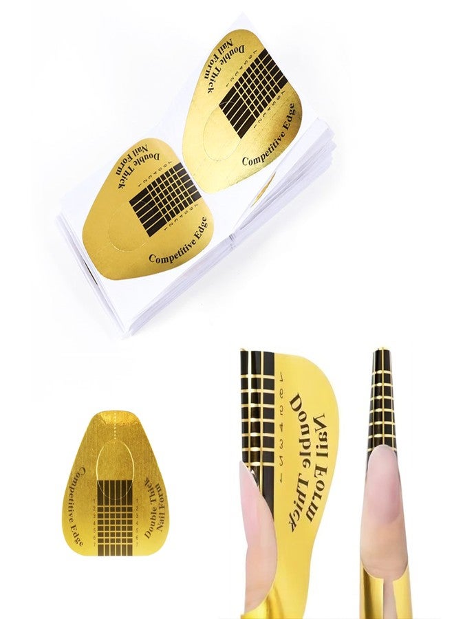 SULLMAR Nail Forms for Builder Gel 100pcs Nail Extension Forms Beautiful for DIY at Home Nail Forms for Acrylic Nails Create Long Lasting Gel Extensions Professional Nail Art Supplies - Image 1