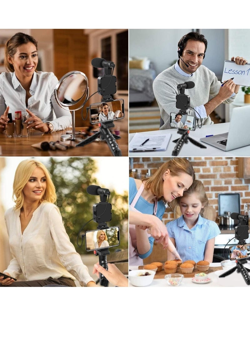 ELTRAZONE smartphone Vlogging Kit for Starter Video Recording, the set with Fill Light + Microphone + Tripod + Phone Clip for YouTube Tiktok Instagram - Image 5