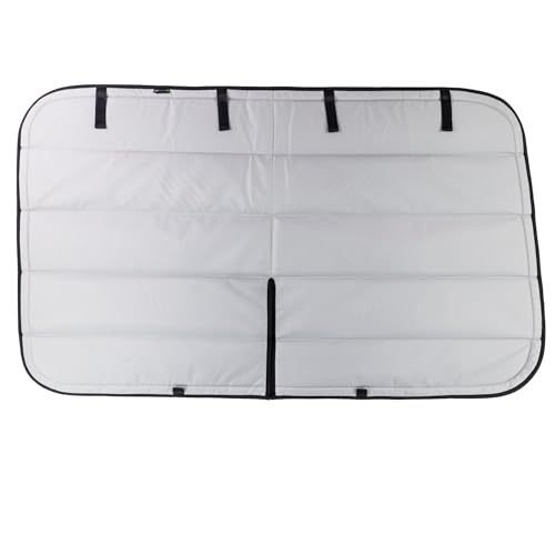 VanEssential Insulated Blackout Crew Window Cover Designed for Ford Transit Van Year 2015 to Current with NO Plastic Trim - Cool Gray - Image 1