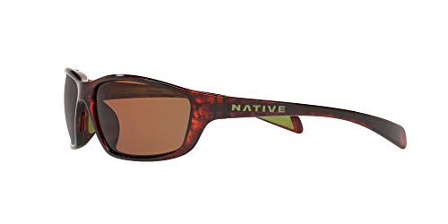 native نظارات شمسية مستطيلة قطبية من نيتيف آي وير كودياك، قوقعة القيقب/بني، 60 مم - Image 3