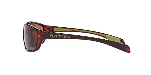 native نظارات شمسية مستطيلة قطبية من نيتيف آي وير كودياك، قوقعة القيقب/بني، 60 مم - Image 4