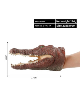 Simulation Soft Rubber Hand Puppet Mouth Arbitrary Deformation Animal Dinosaur Headgear Children's Funny Vinyl Toy-Color:JS106-17 Crocodile - pzsku/Z3C1FF5CF1429411B0A63Z/45/1745494508/a2003e3d-baad-4045-ae08-bf3abc6e0c3b