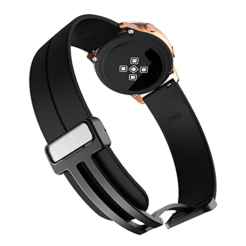 Valente 22mm Magnetic buckle Watch Strap for Noise halo, Colorfit Pro 3,Colorfit Ultra,Oneplus Watch,Fossil Gen 5E 44mm, Gen 5(44mm),firebolt Invincible Plus, Legacy,cobra,Pebble Luxe 2.0. (Black) - Image 2
