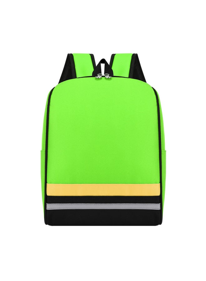 Primary School Schoolbag Children's Backpack Custom Printed Logo Training Art Class Remedial Bag Printed Kindergarten Backpack-Color:Fluorescent Green-Dimensions:Large  - Image 1