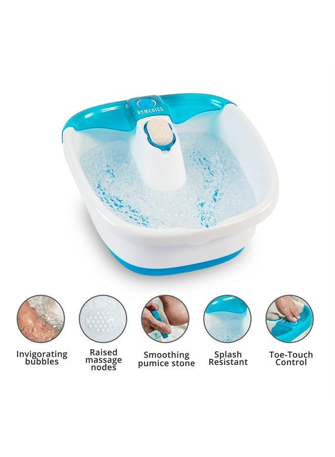 HoMedics حمام القدم بابل ميت، تحكم باللمس لأصابع القدم مع فقاعات منعشة ومضاد للتنقيط، عقد تدليك مرتفعة وحجر الخفاف القابل للإزالة - Image 2