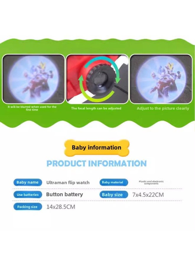 Same Day Delivery Children's Day Gift Cartoon 24 Projection Flip Watch Stereo Doll Electronic Watch Wholesale-Color:Brab Cloth  - Image 4