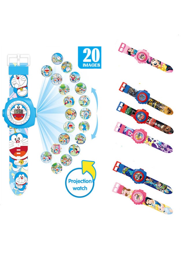 Same Day Delivery Children's Day Gift Cartoon 24 Projection Flip Watch Stereo Doll Electronic Watch Wholesale-Color:Brab Cloth  - Image 3