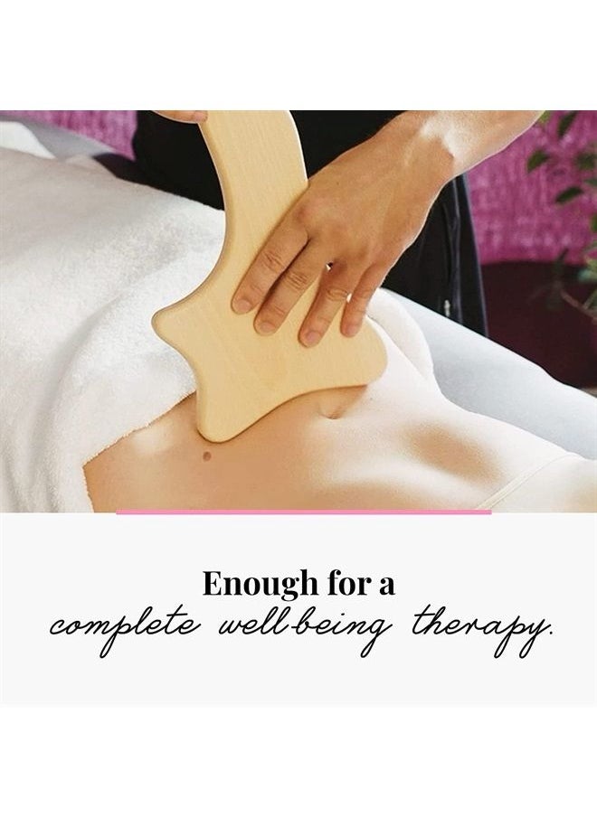 tuuli - Anti Cellulite Massage Set Massager Cube Massage Roller with Handle Gua Sha Maderotherapy Wooden - Image 1
